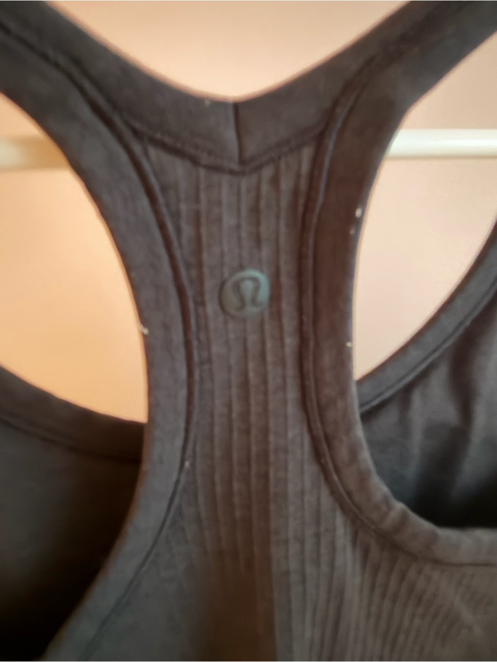 Lululemon Black Ribbed Racerback Tank Top - Picture 3 of 3